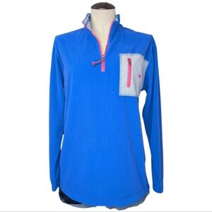 Southern Marsh Blue Quarter Zip Performance Pullover Women’s Large